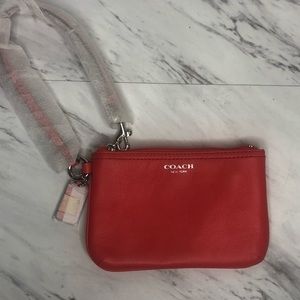 Coach wallet clutch women coral pink new with tags